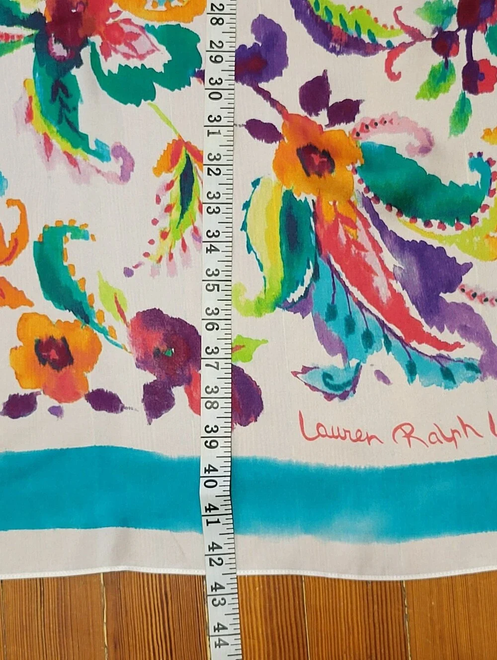 Vintage Lauren Ralph Lauren Silk? Floral Paisley Scarf Large 42